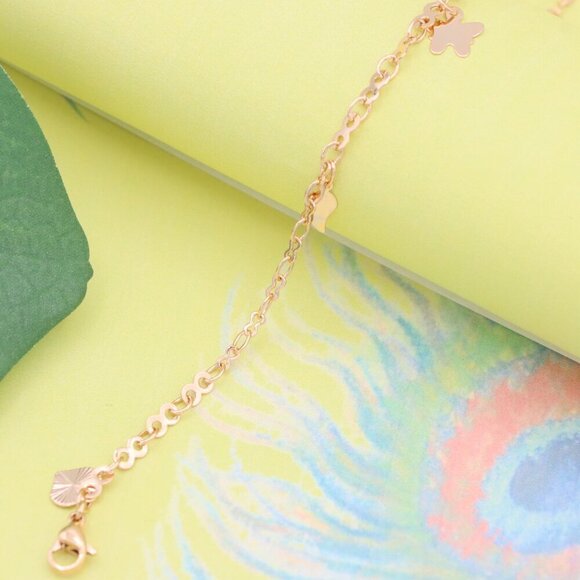 "Smiley Charm Rose Gold Bracelet, XPBL1097 - Picture 2 of 11